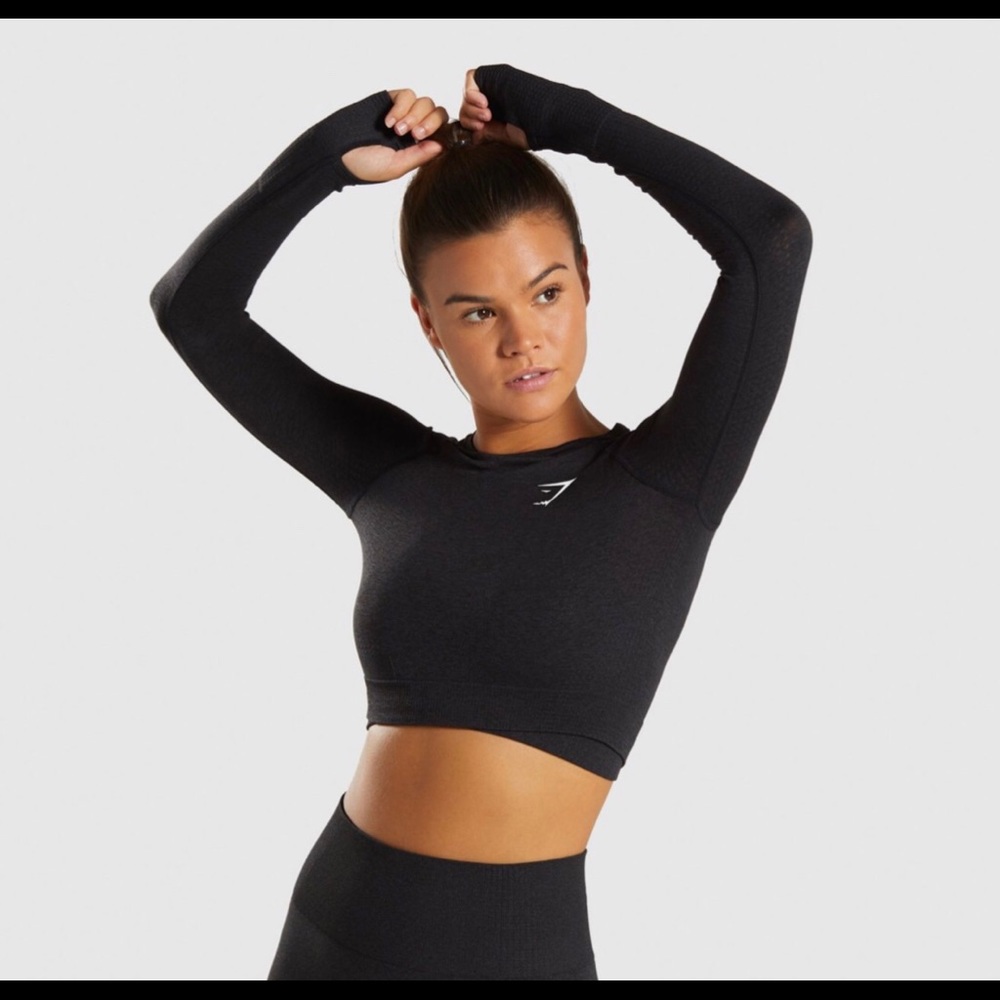 Gymshark vital log sleeve crop top